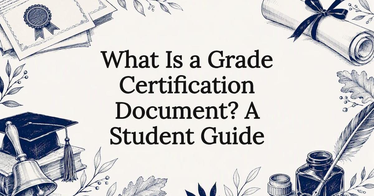 What Is a Grade Certification Document? A Student Guide