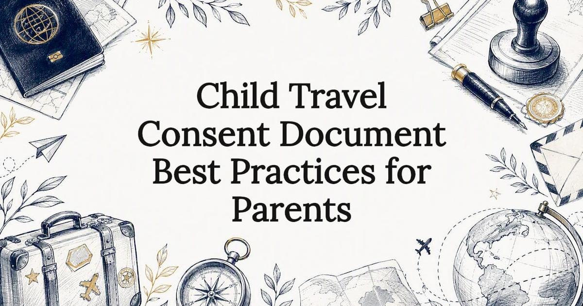 Child Travel Consent Document Best Practices for Parents