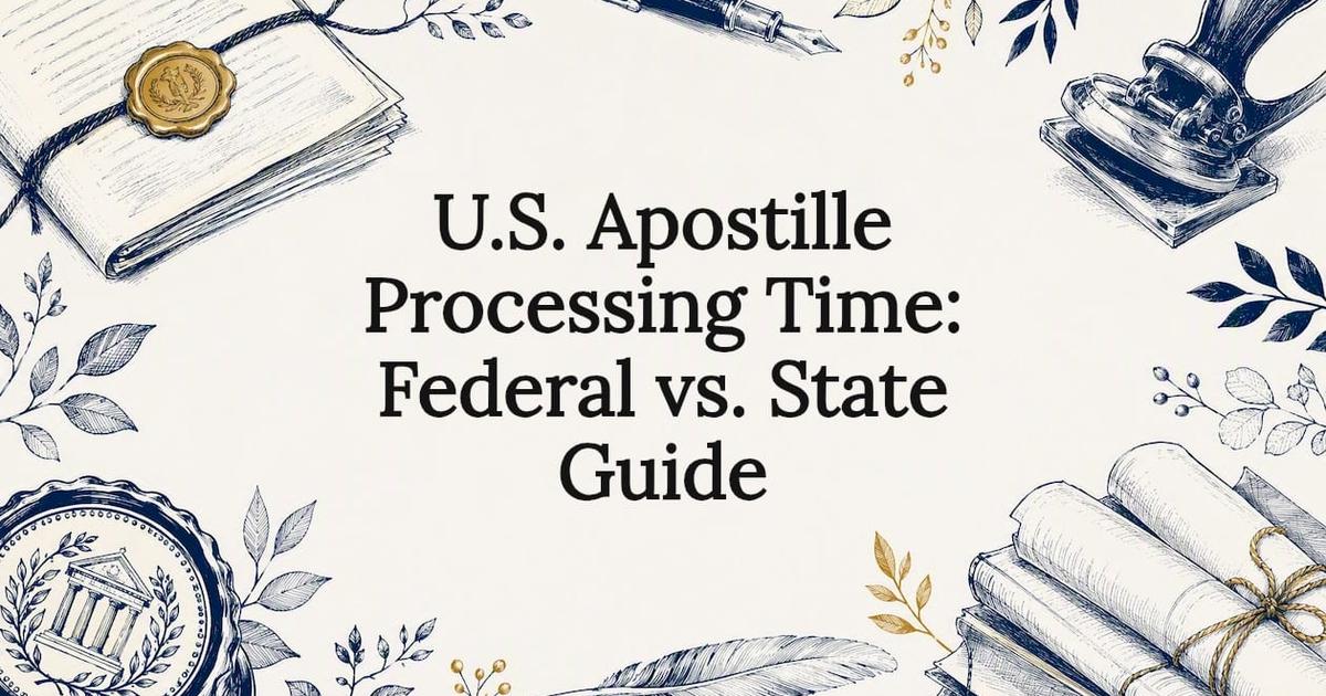 U.S. Apostille Processing Time: Federal vs. State Guide